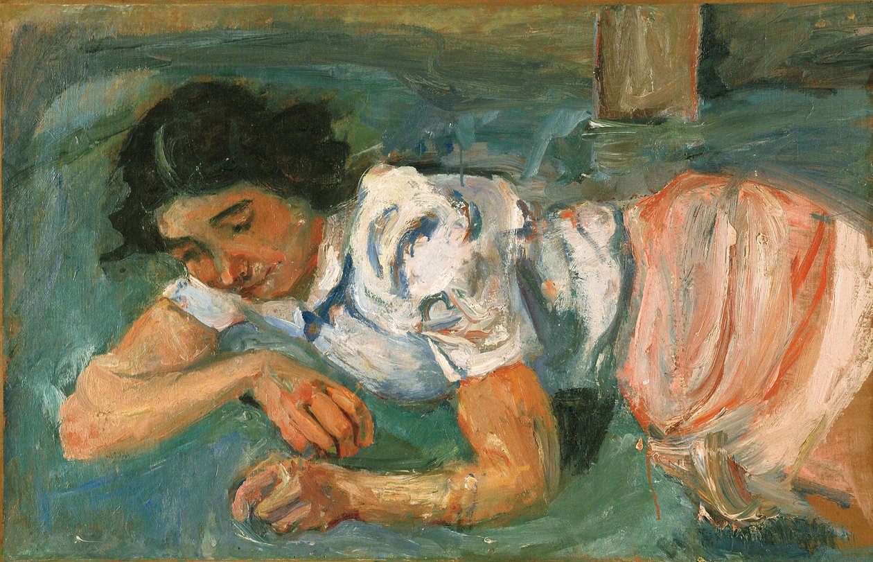 Jeune femme allongée sur l