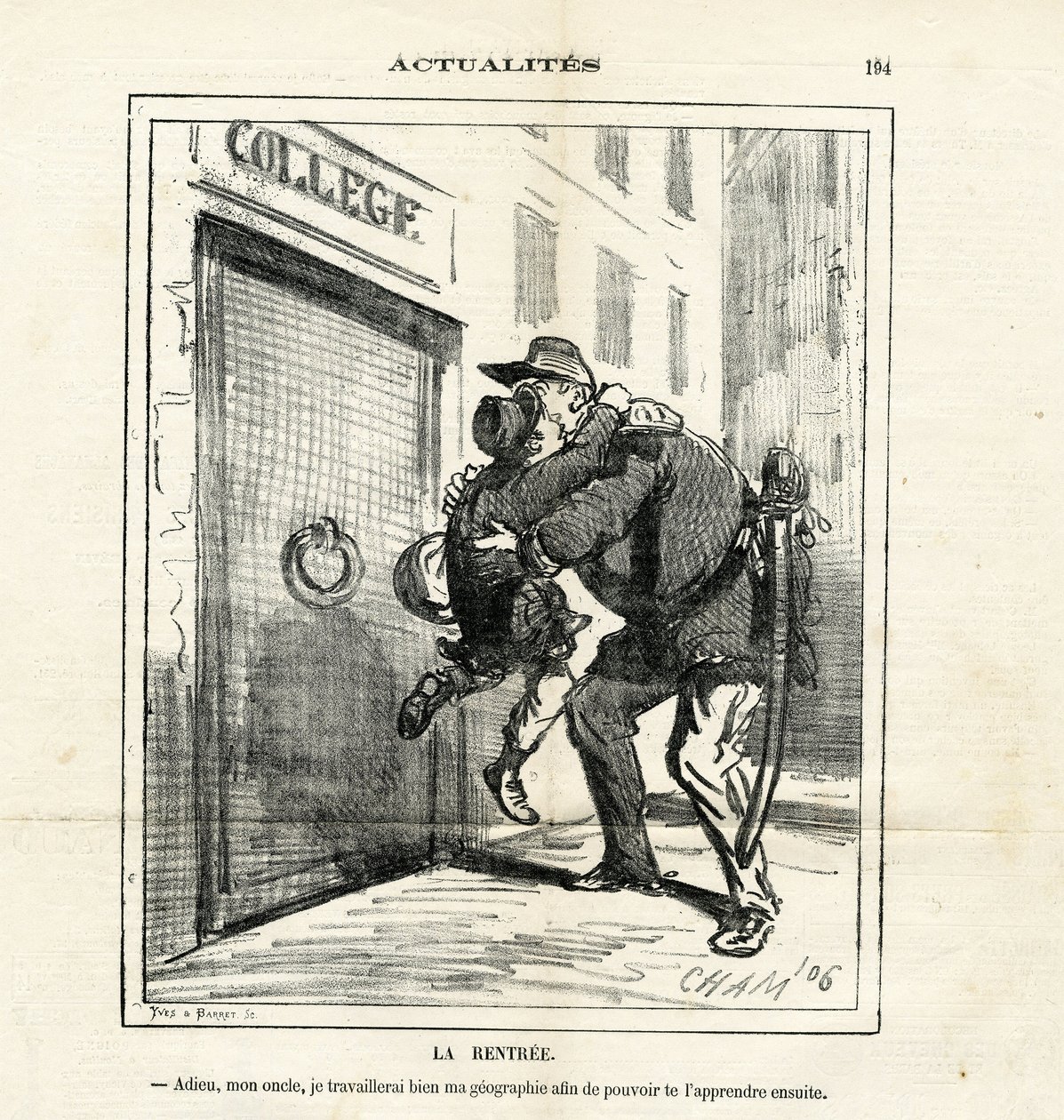 Illustration de Cham (1819-1879) dans Le Charivari - Amédée de Noé