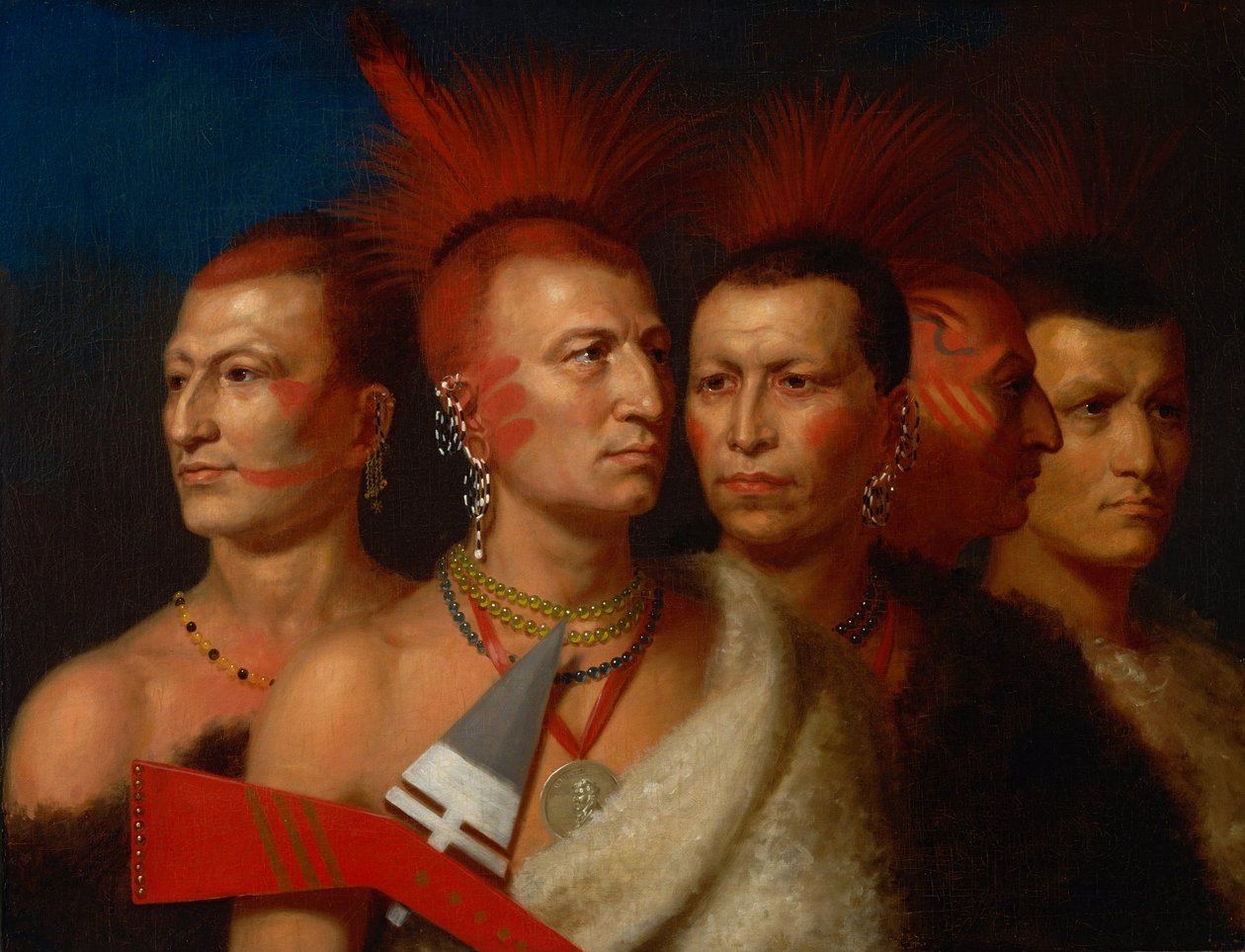 Jeune Omahaw, Aigle de guerre, Petit Missouri, et Pawnees - Charles Bird King