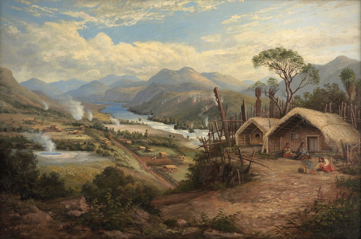 Orakei Korako sur le Waikato - Charles Blomfield