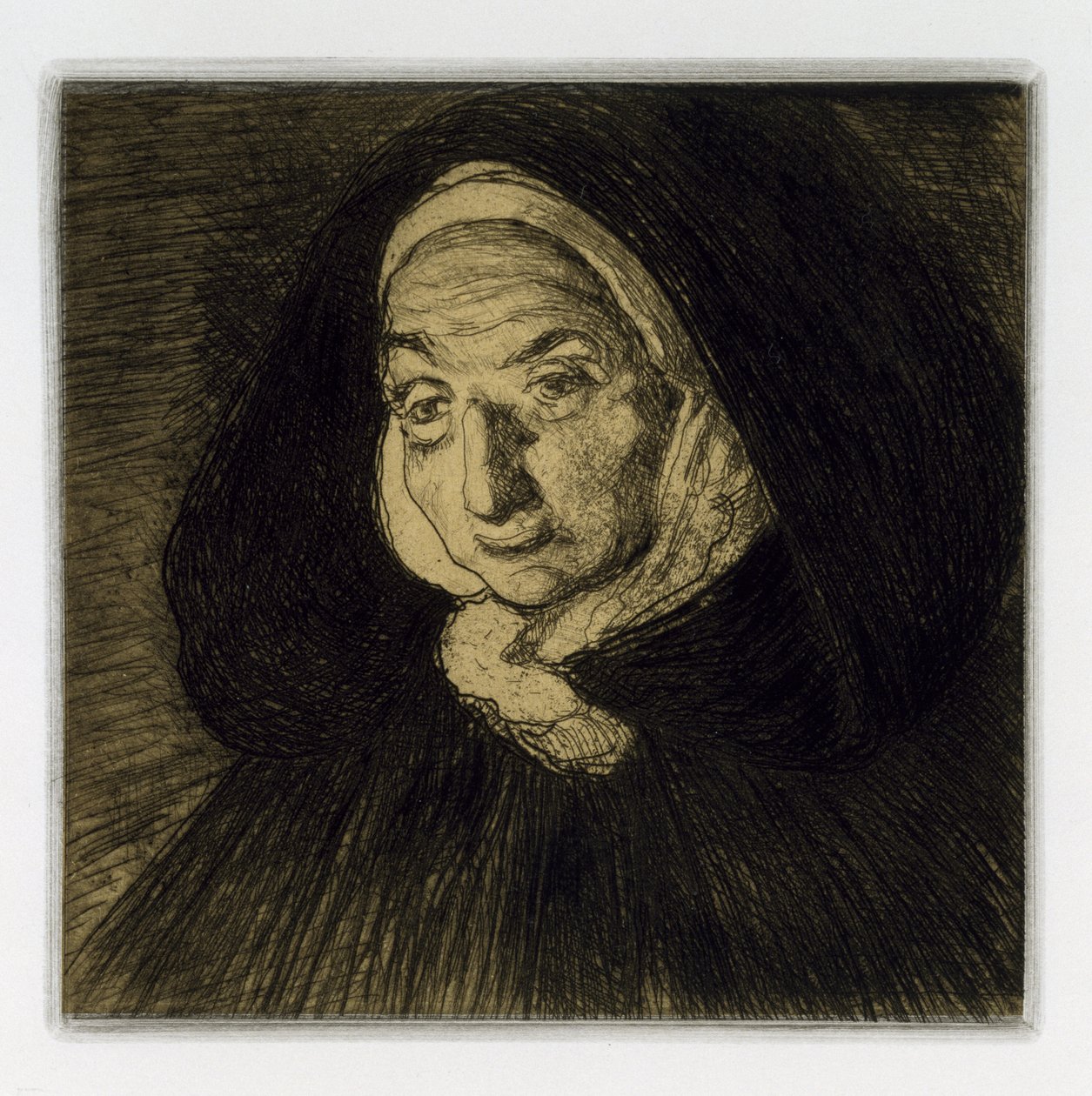 Femme bretonne, les lumières de Saint-Jean, 1911 - Charles Cottet