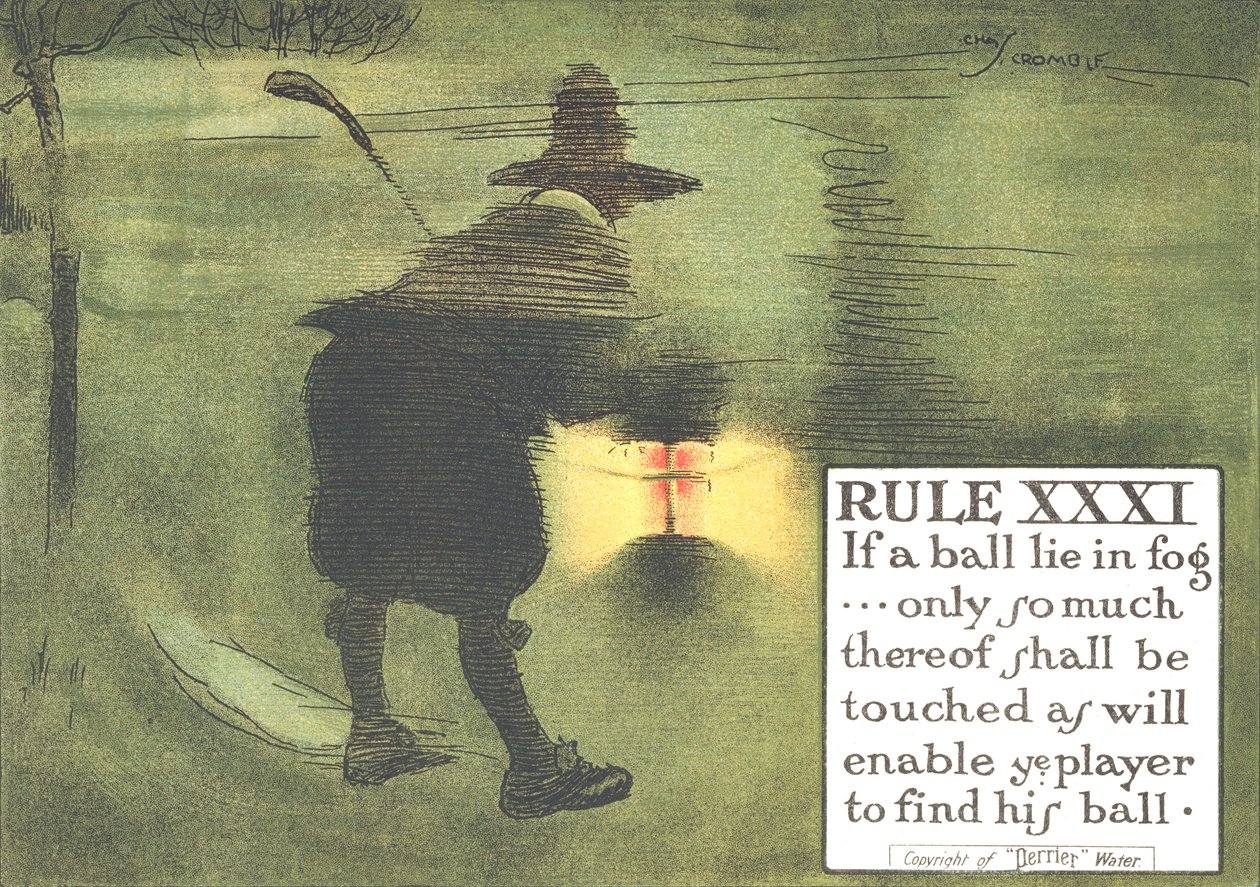 Règle XXXI : Si une balle se trouve dans le brouillard...seule la partie nécessaire pour permettre au joueur de trouver sa balle doit être touchée, des 