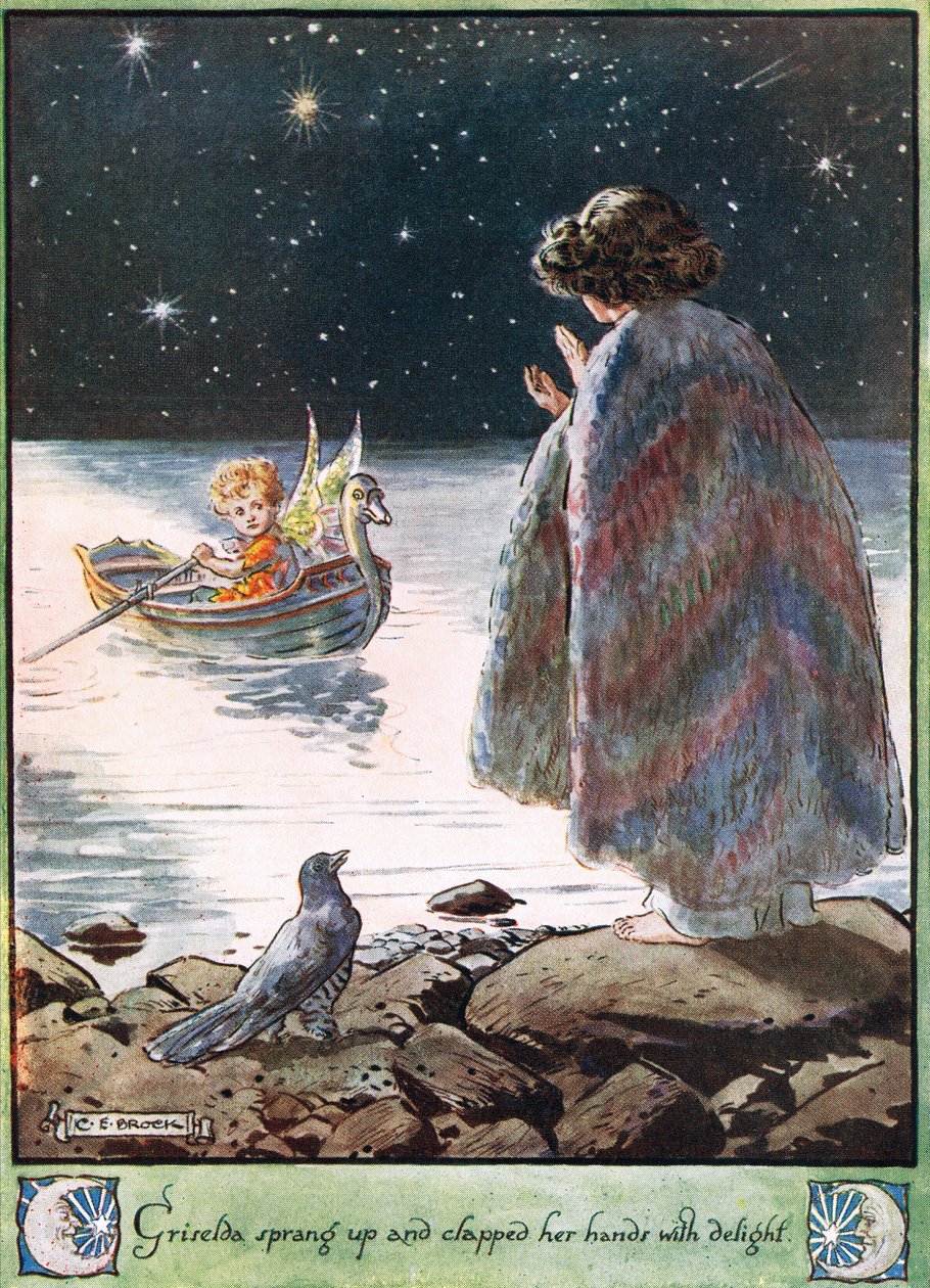 Griselda se leva et applaudit de joie, illustration de 
