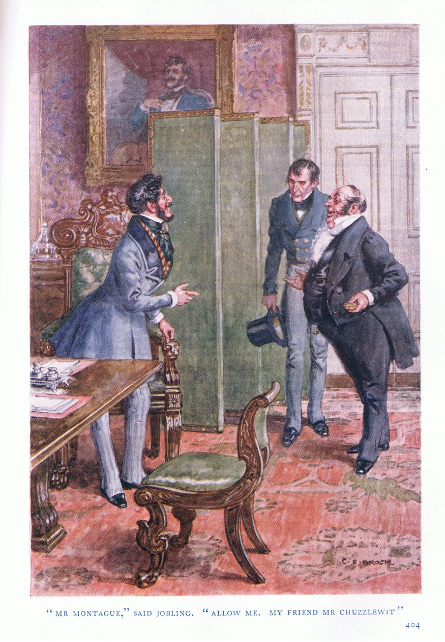 M. Montague, dit Jobling. Permettez-moi, mon ami M. Chuzzlewit. - Charles Edmund Brock