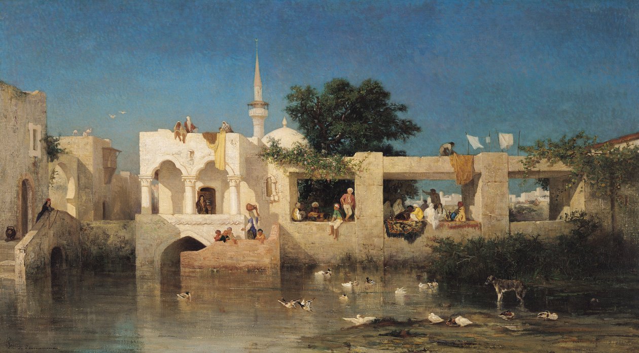 Café à Adalia, 1856 - Charles Émile de Tournemine