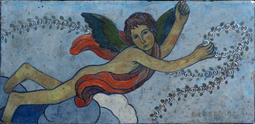 Ange gardien avec une guirlande - Charles Filiger