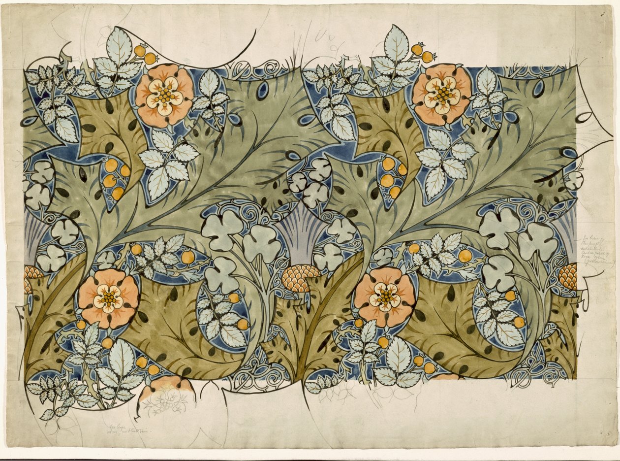 Roses Tudor, chardons et trèfle - Charles Francis Annesley Voysey