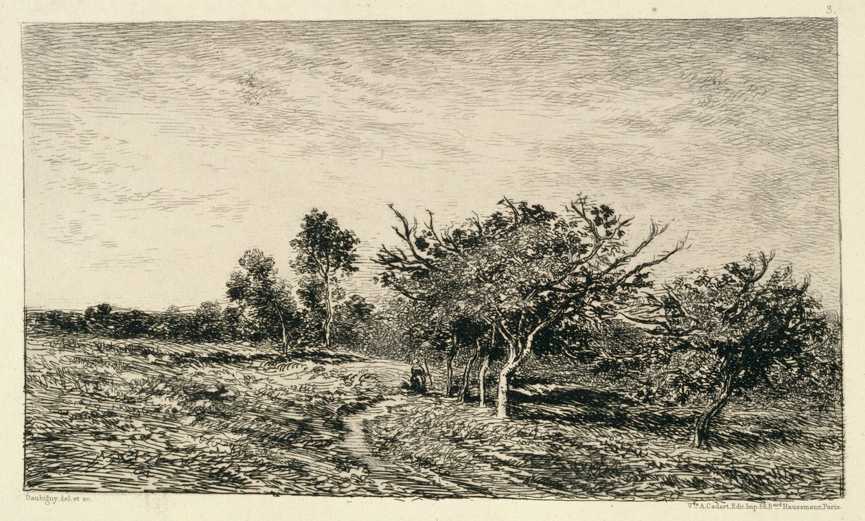 Pommiers à Auvers, 1877 - Charles Francois Daubigny