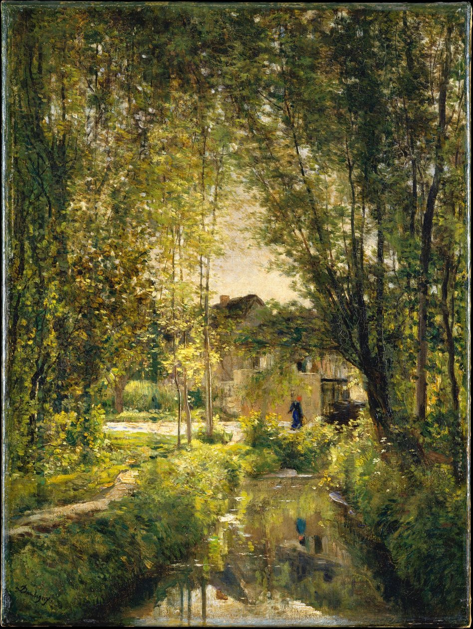 Paysage avec un ruisseau ensoleillé, vers 1877 - Charles Francois Daubigny