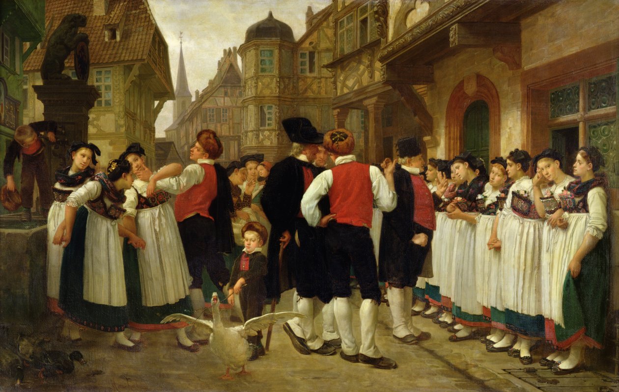 La foire des domestiques à Bouxwiller - Charles Francois Marchal