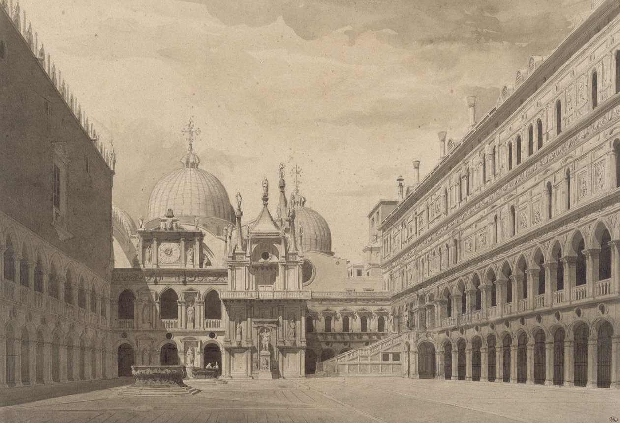 La cour du palais des Doges à Venise - Charles Garnier
