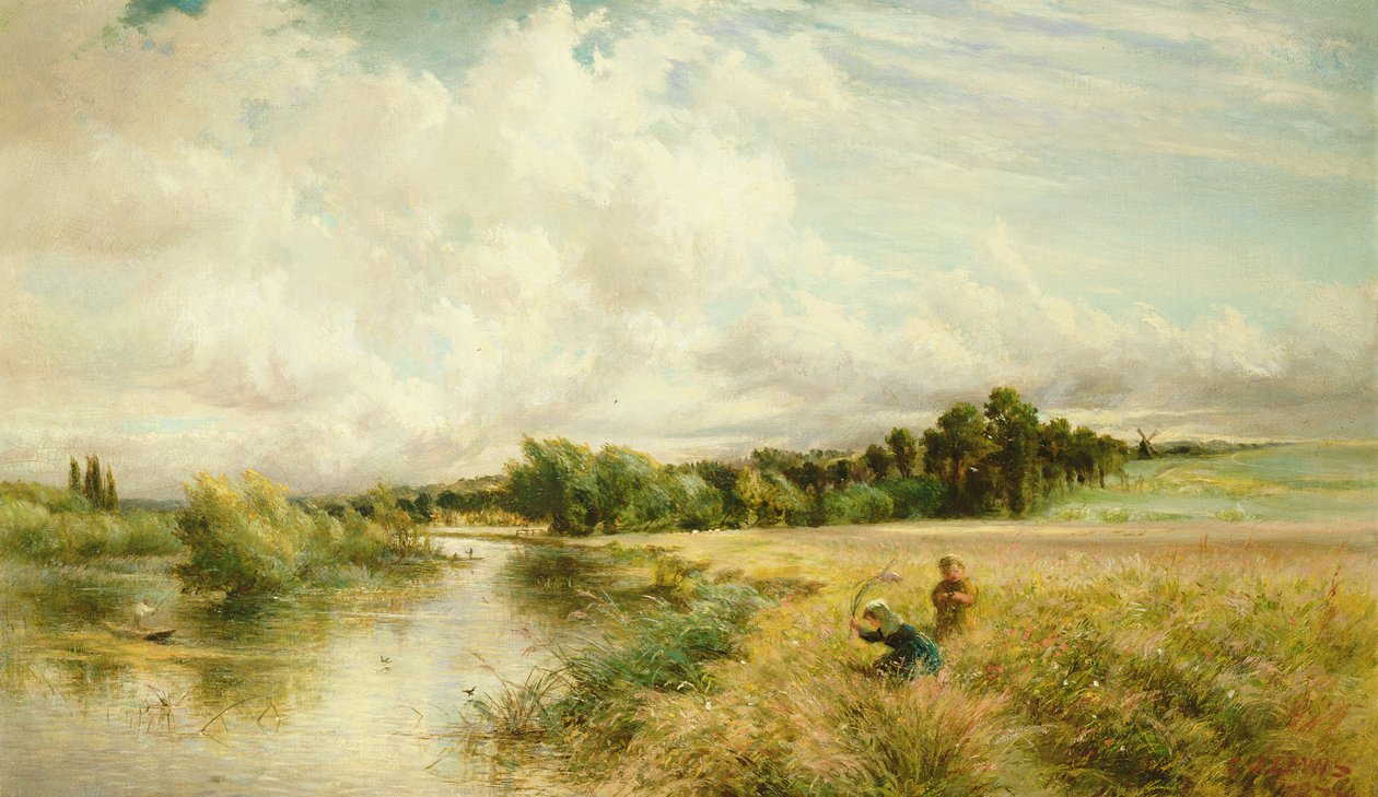 Jeunes cueilleurs de roseaux - Charles James Lewis
