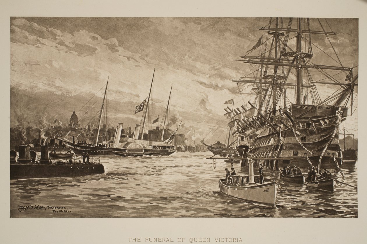 Les funérailles de la reine Victoria, 1er février, de 