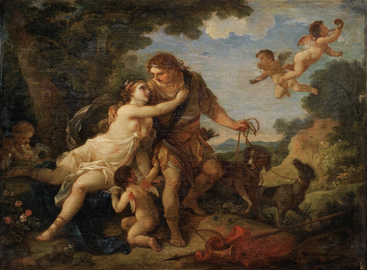 Vénus et Adonis - Charles Joseph Natoire