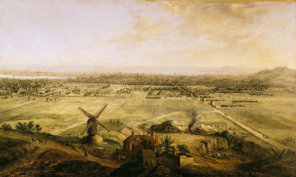 Vue de Paris depuis Belleville, 1738 - Charles Leopold Grevenbroeck
