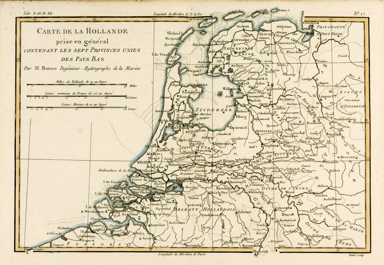 Hollande y compris les sept provinces unies des Pays-Bas, de 