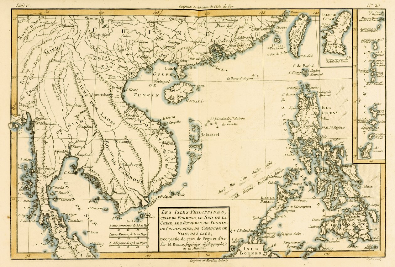 Les Philippines, Formose, Chine du Sud, les royaumes de Tonkin, Cochinchine, Cambodge, Siam, Laos, et partie de ceux de Pegu et Ava, de 