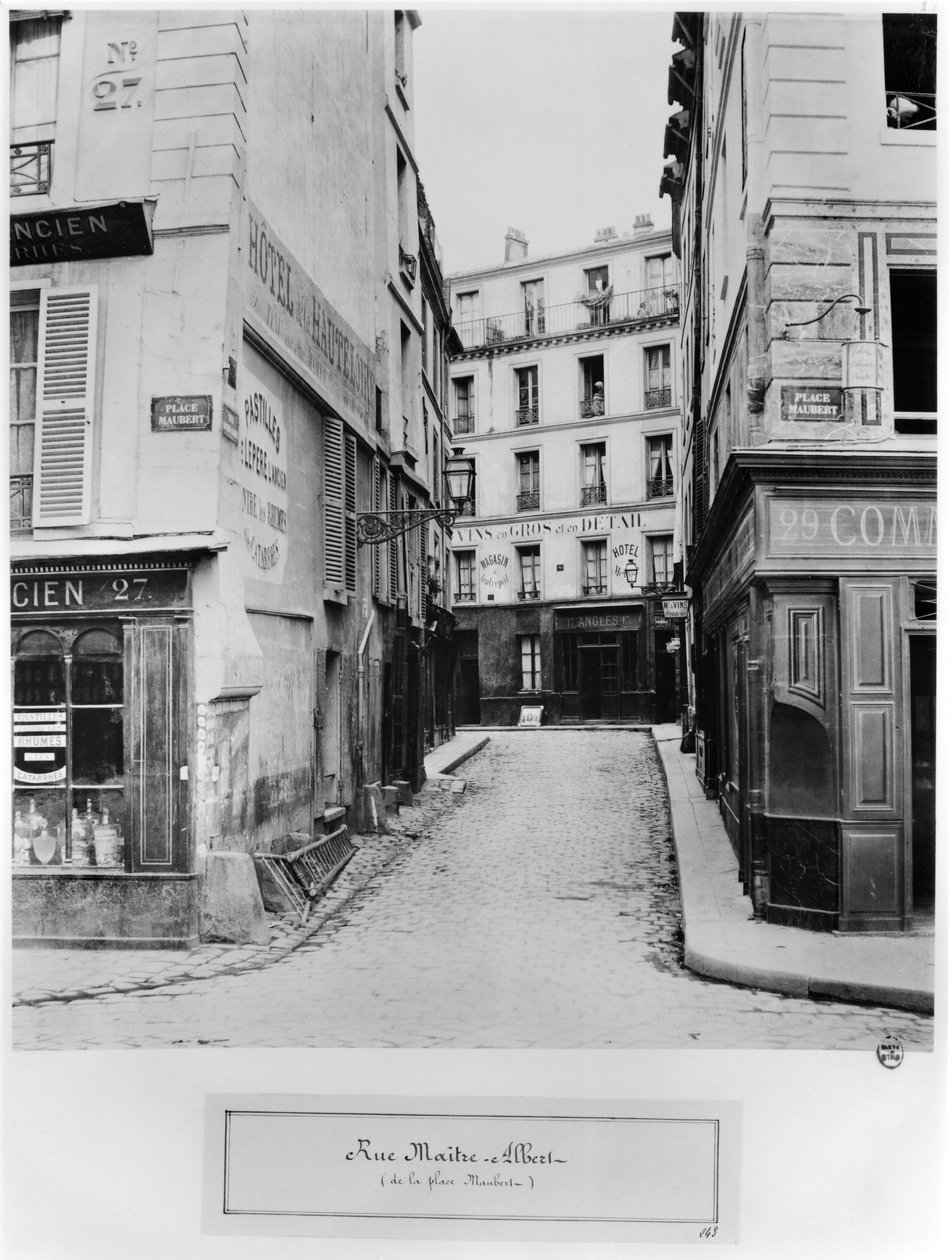 Rue Maître Albert (depuis la place Maubert) Paris, 1858-78 - Charles Marville