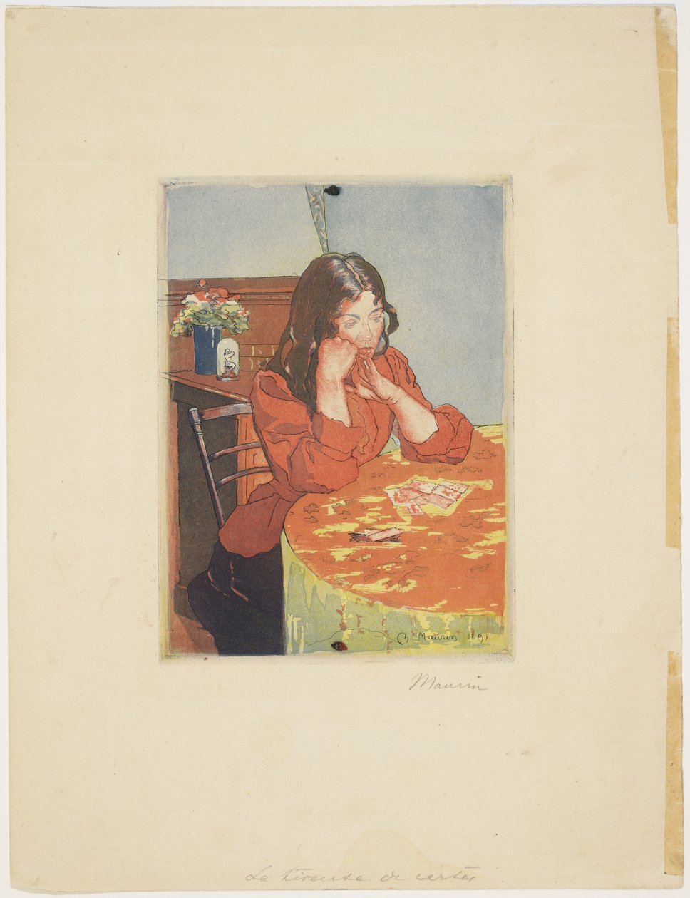 Tineuse de cartes, 1891 - Charles Maurin