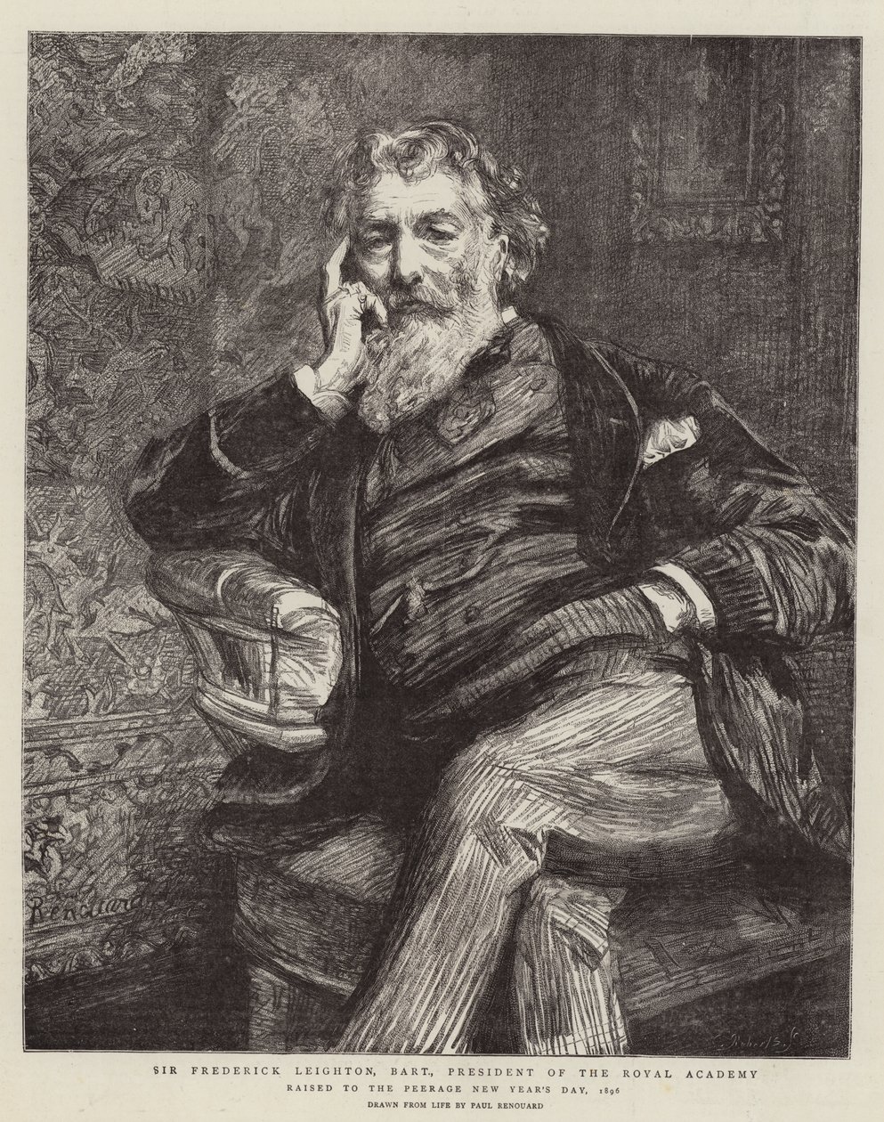 Sir Frederick Leighton, baronnet, président de la Royal Academy - Charles Paul Renouard