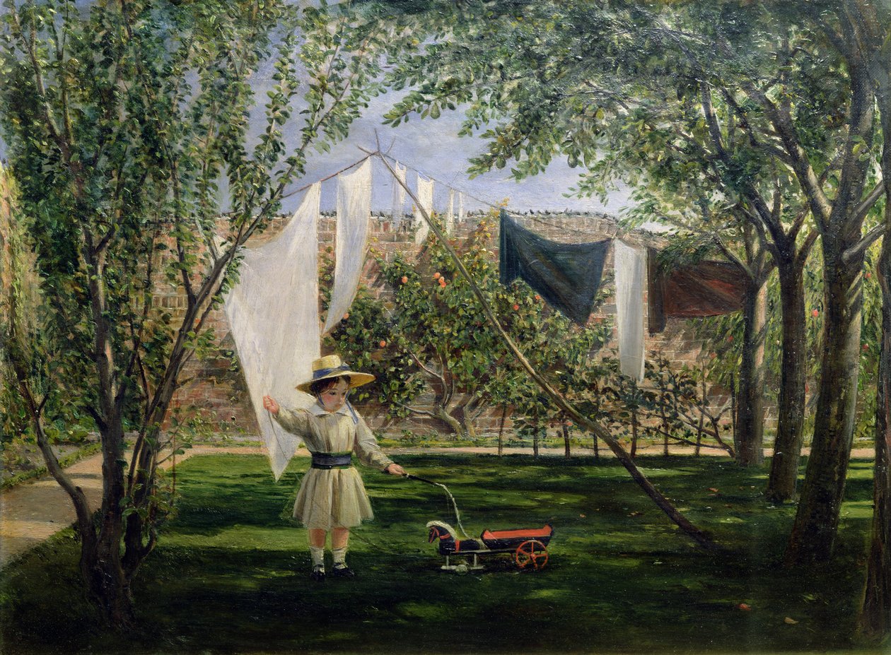 Scène de jardin, avec un garçon, le fils de l