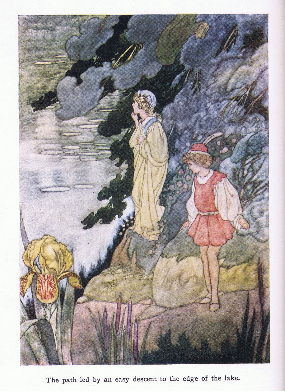 Le chemin menait par une descente facile au bord du lac - Charles Robinson