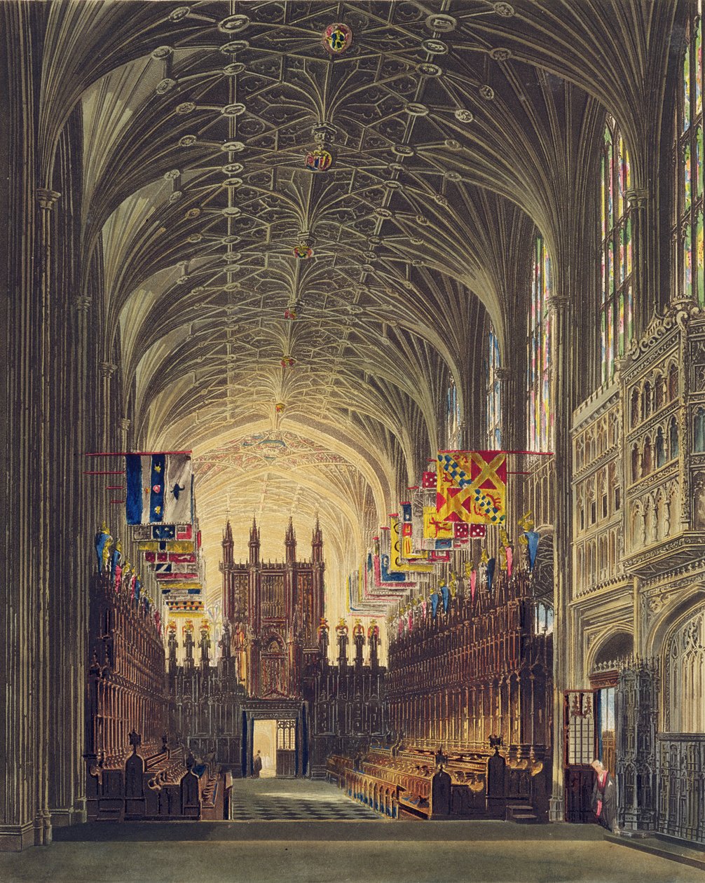 Intérieur de la chapelle Saint-Georges, château de Windsor, de 