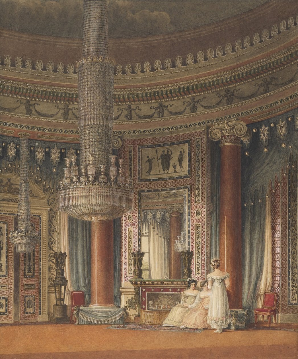 La salle à manger circulaire de Carlton House, Londres - Charles Wild