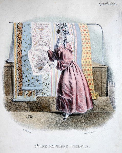 Vendeur de papier peint, vers 1840 - Charles (after) Philipon