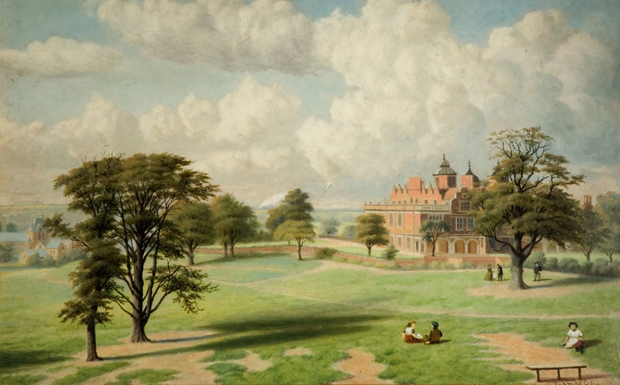 Aston Hall depuis le parc, 1891 - Charles Ashmore