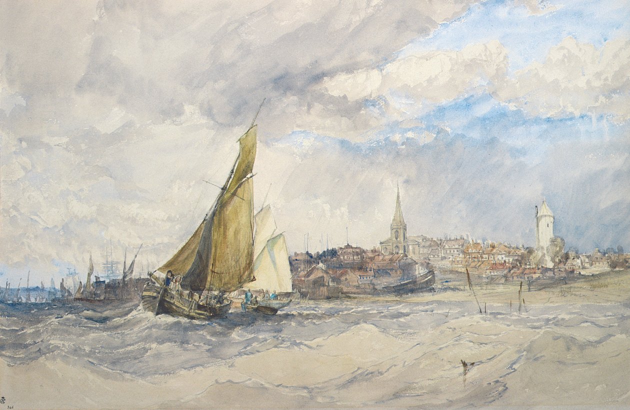 Harwich, depuis la mer - Charles Bentley
