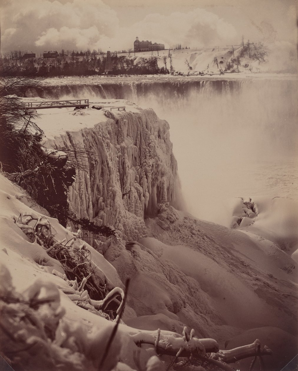Frozen Falls,c. 1880 (photo) - Charles Bierstadt