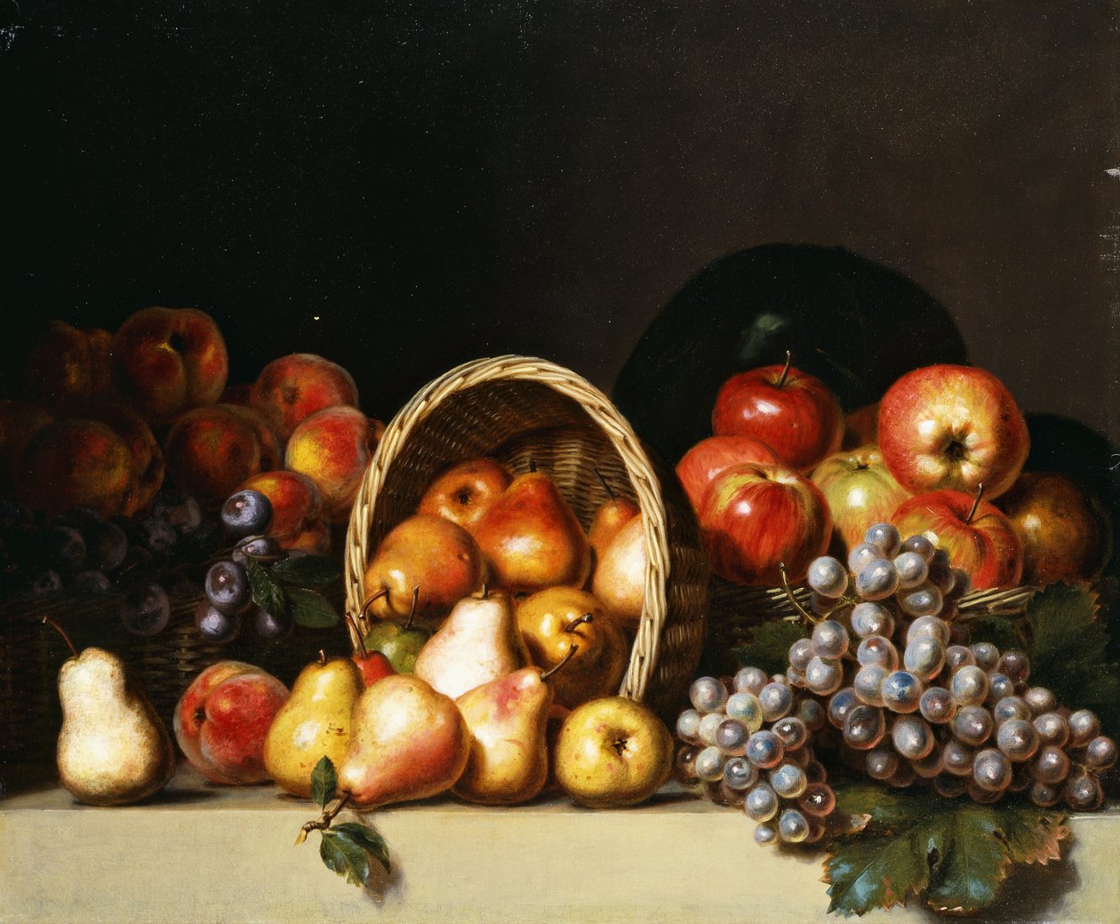 Pommes, poires, prunes et raisins - Charles Bird King