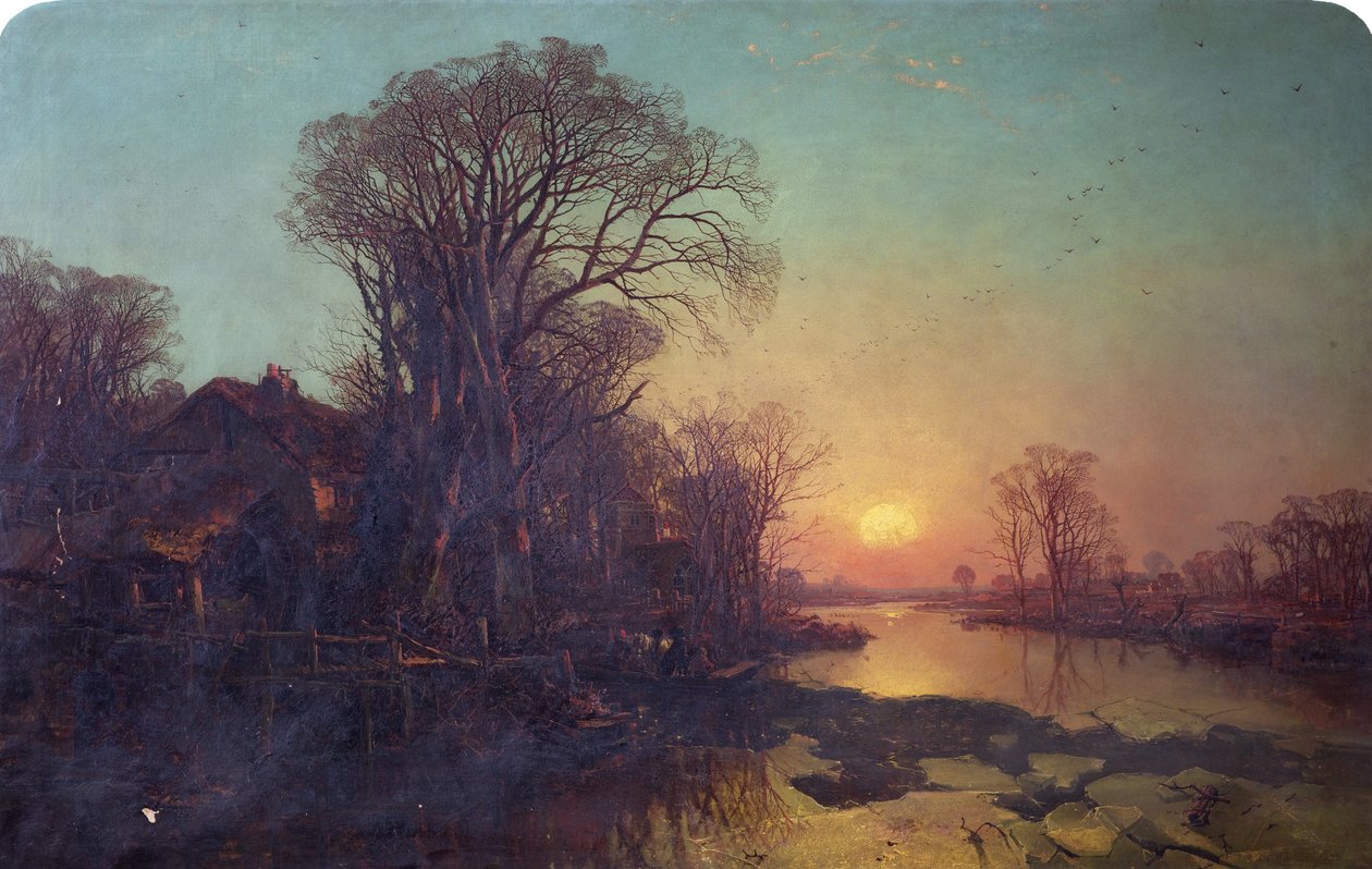 Un coucher de soleil en hiver - Charles Branwhite