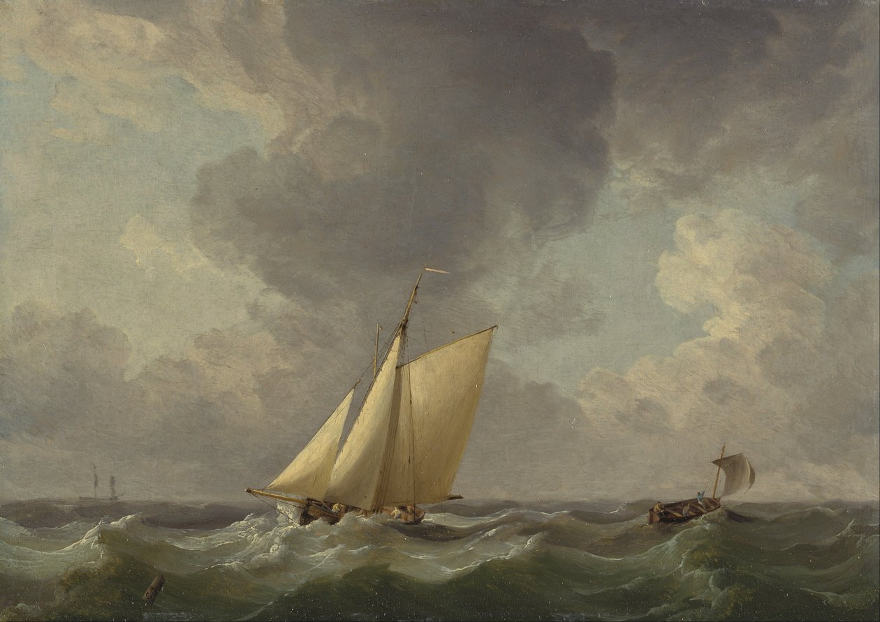 Un cotre par vent fort - Charles Brooking