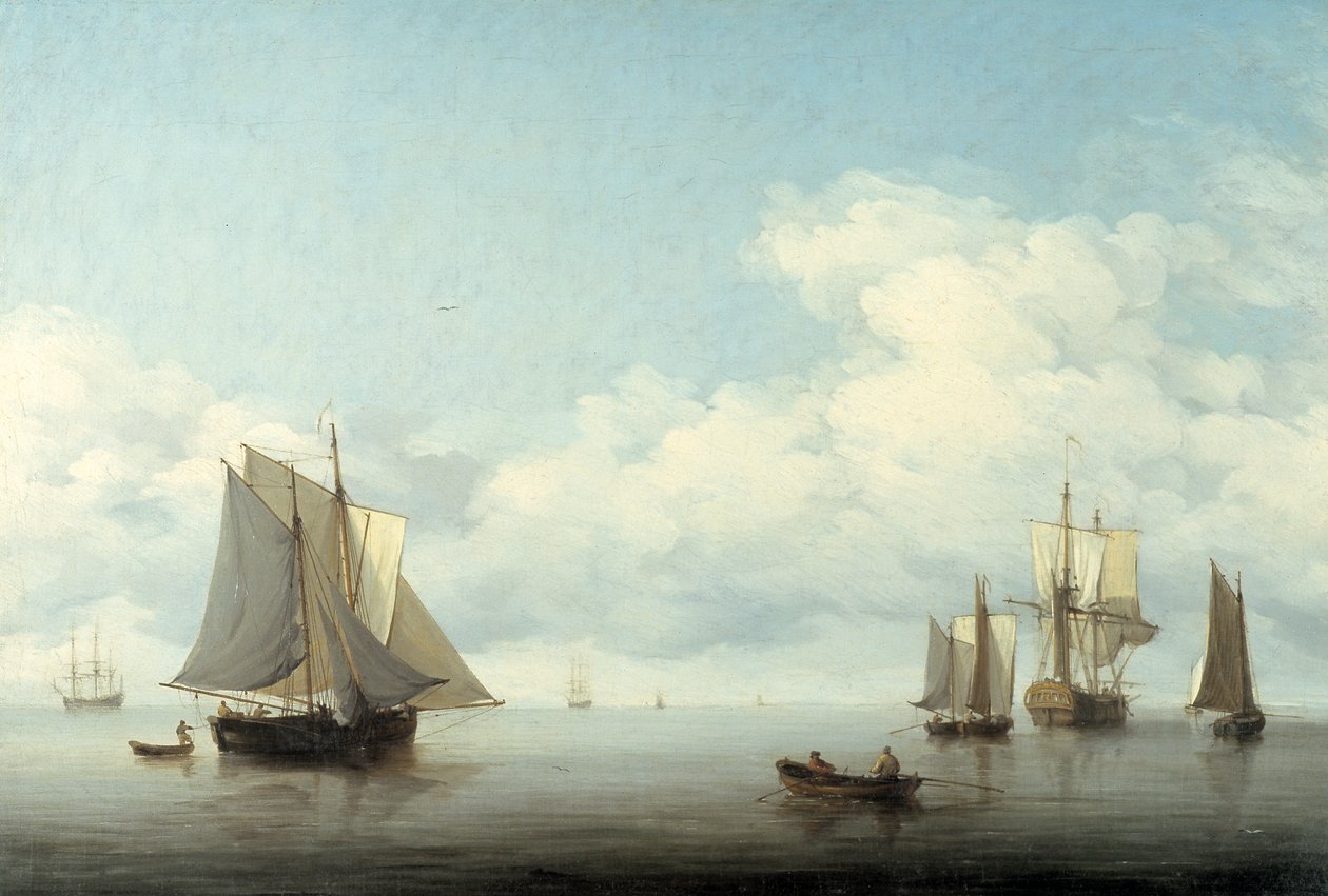 Paysage marin avec navires, 1743-1759 - Charles Brooking