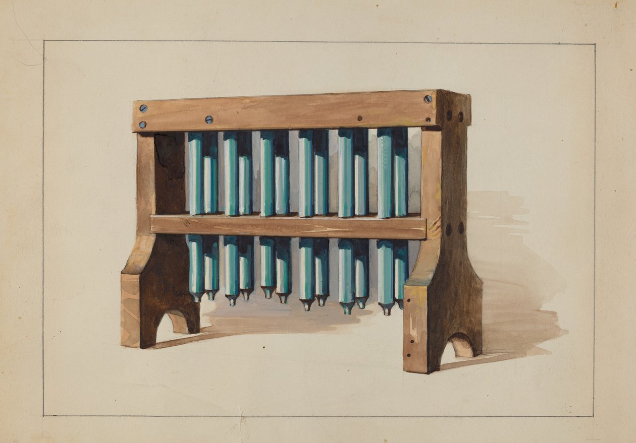 Support avec moules à bougies - Charles Caseau