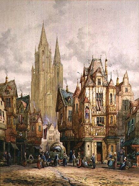 Scène de rue - Charles Cattermole