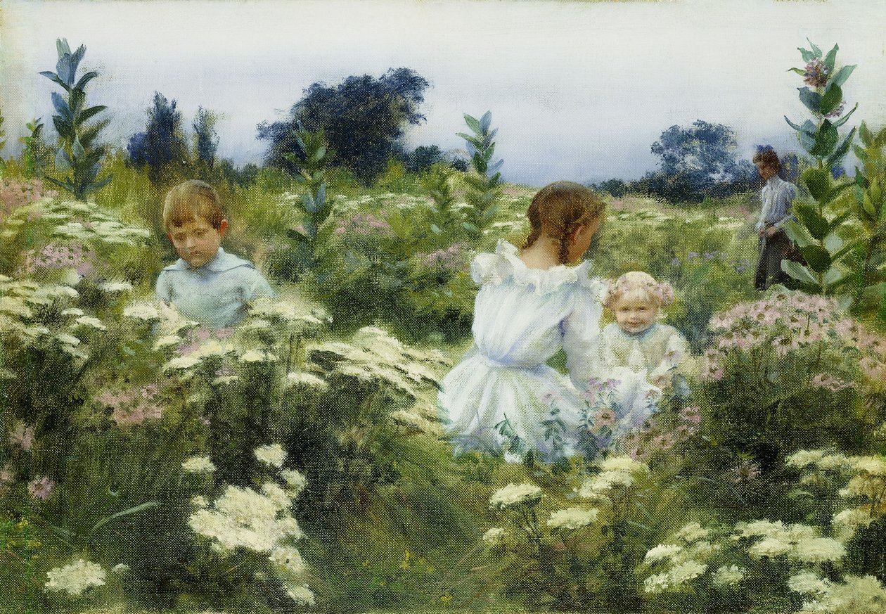 Parmi les fleurs sauvages - Charles Courtney Curran