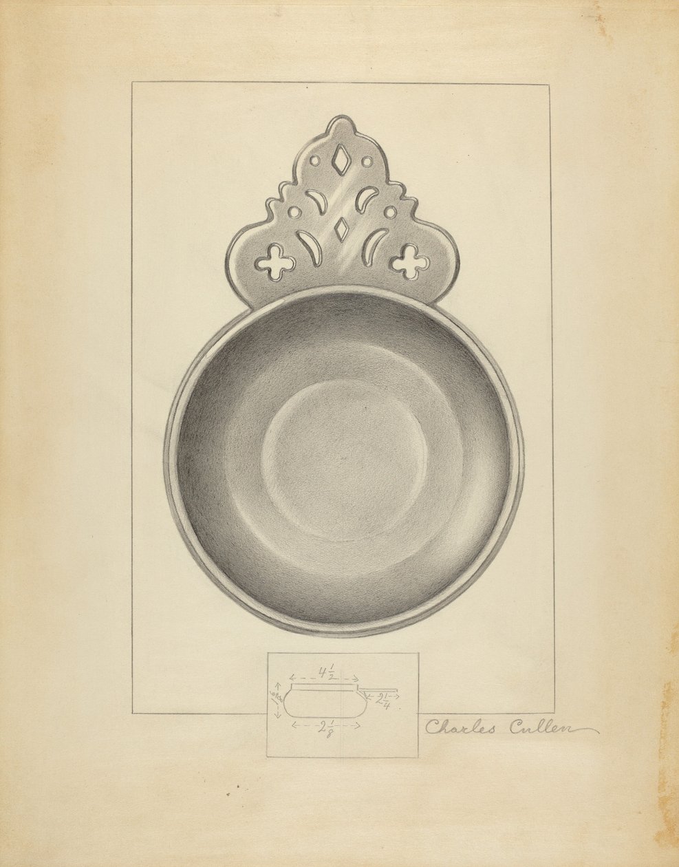 Écuelle en étain - Charles Cullen