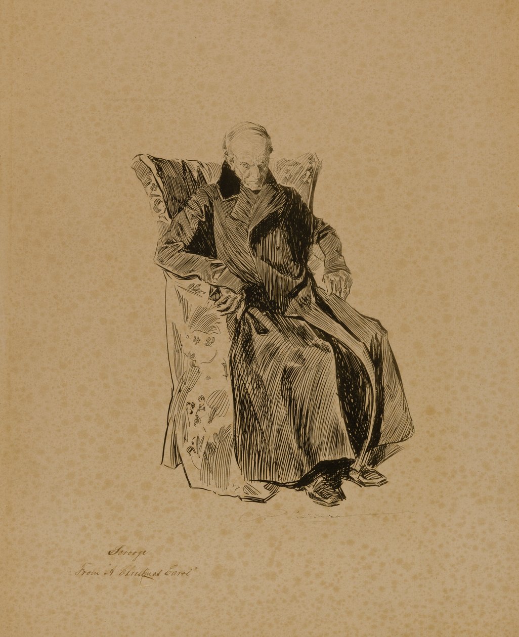 Scrooge, tiré de "Un chant de Noël". - Charles Dana Gibson