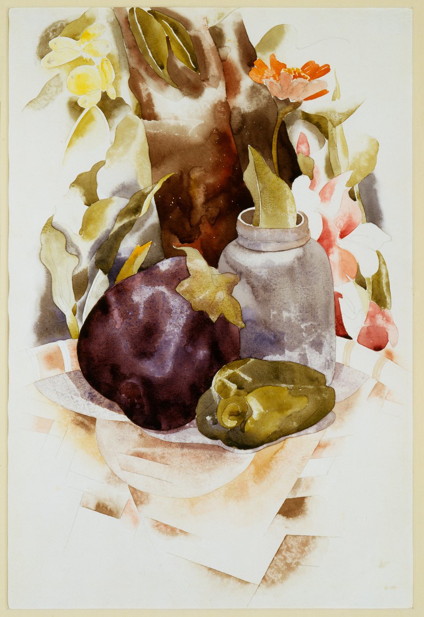 Aubergines et poivrons verts - Charles Demuth