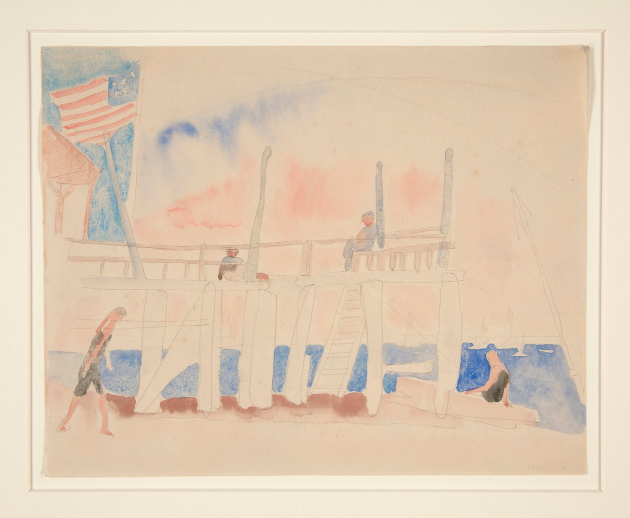 Jetée avec quatre figures - Charles Demuth