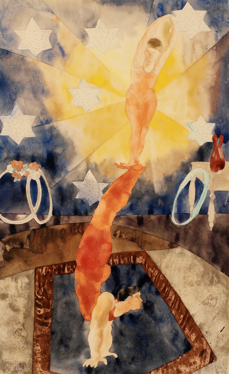Deux acrobates en collants rouges - Charles Demuth