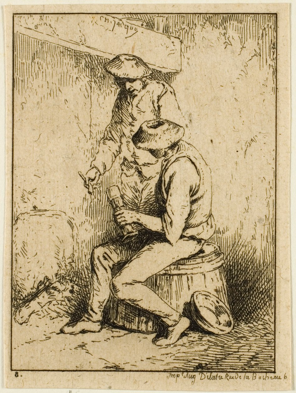 Buveurs - Charles Emile Jacque