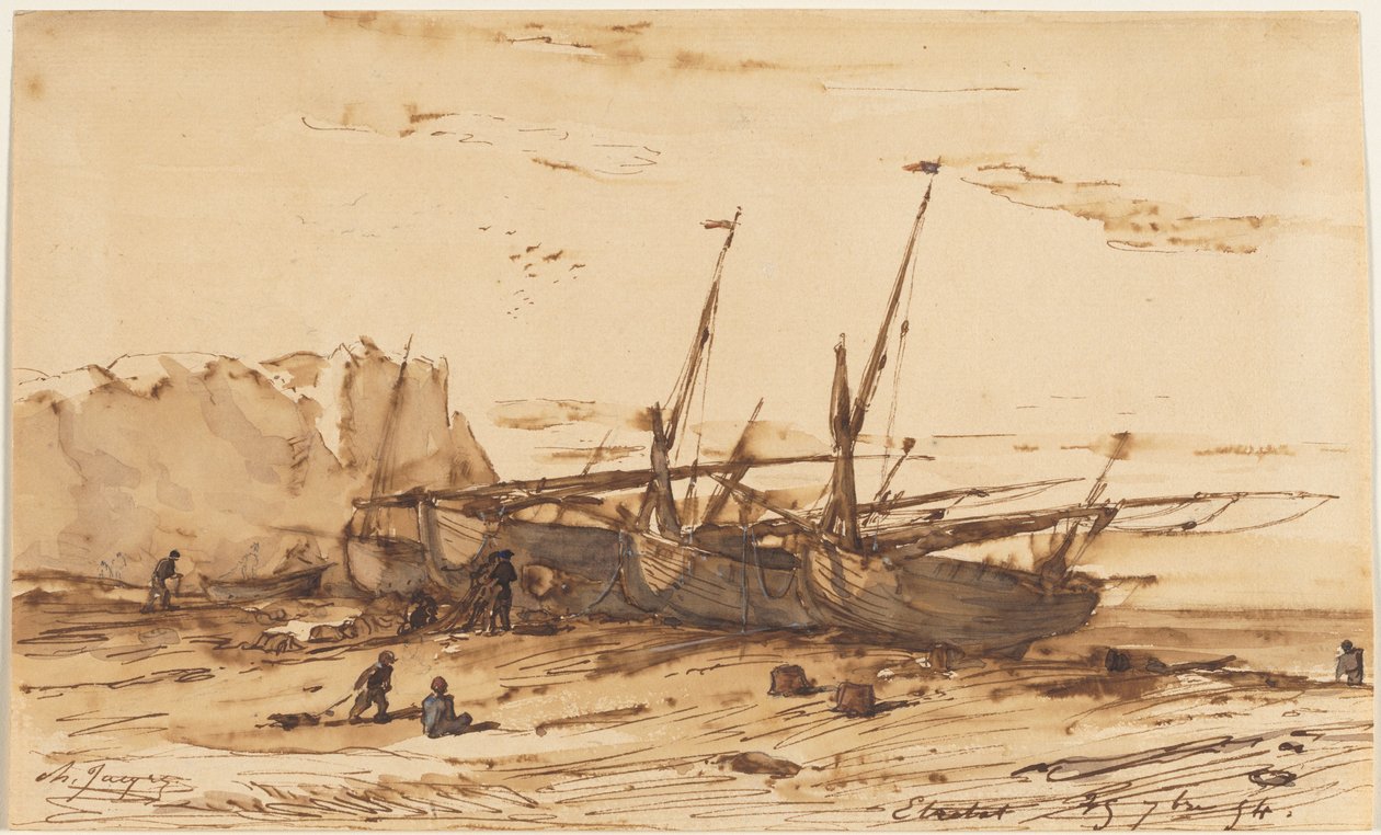 Étretat - Charles Emile Jacque