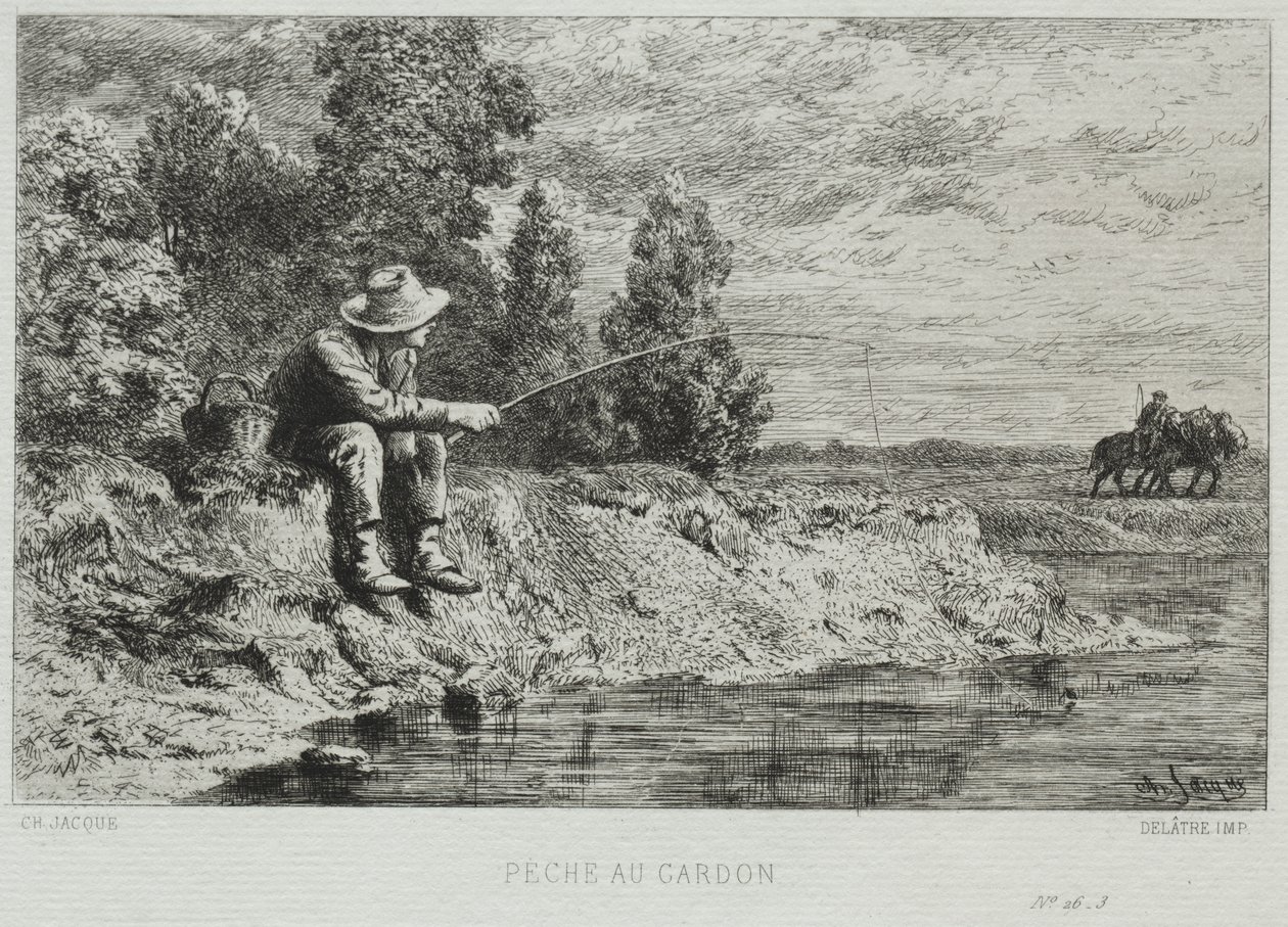 Pêche - Charles Emile Jacque