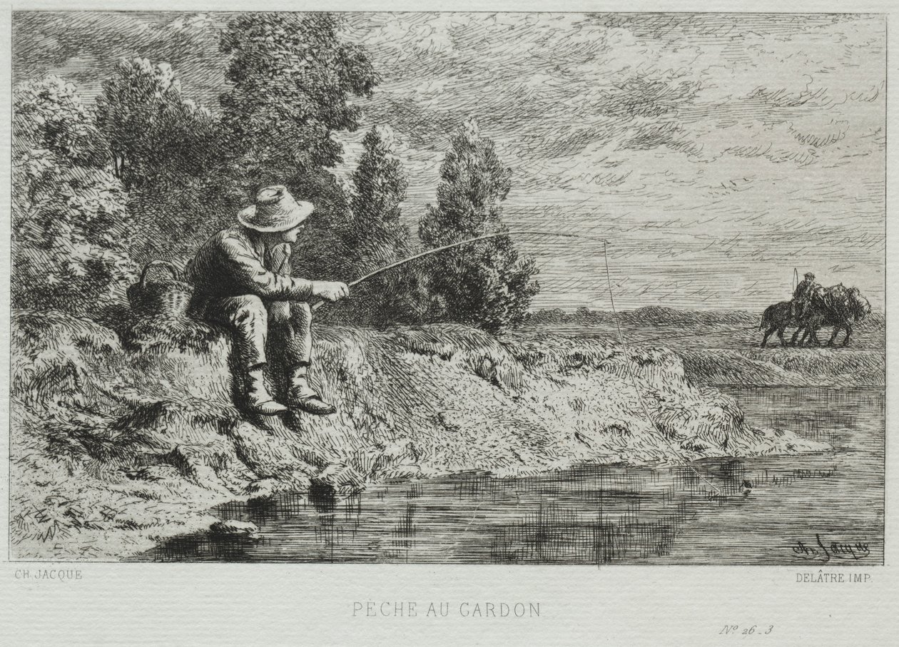 Pêche - Charles Emile Jacque