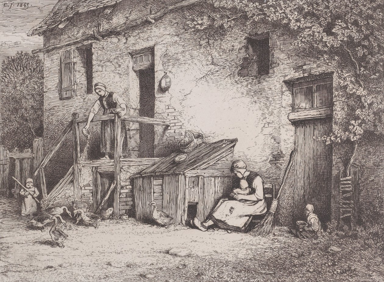 Devant la maison, 1845 - Charles Emile Jacque