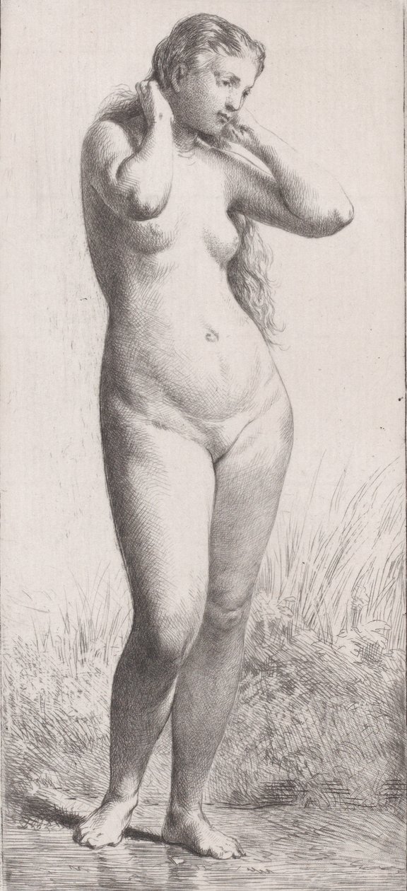 Jeune femme au bain, 1866 - Charles Emile Jacque